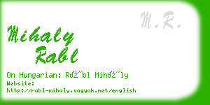 mihaly rabl business card